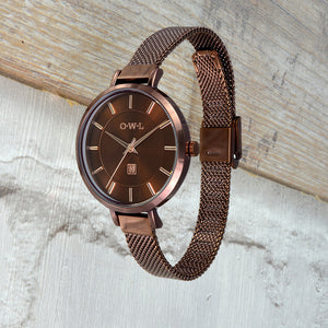 LEDBURY CHOCOLATE MESH WATCH - OWL watches