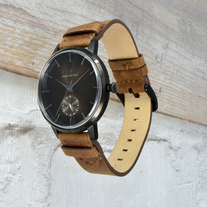 FILTON GENTLEMAN'S TAN LEATHER STRAP WATCH - OWL watches