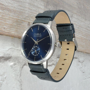 FILTON GENTLEMAN'S DARK GREY LEATHER STRAP WATCH - OWL watches