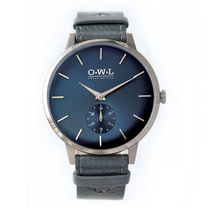 FILTON GENTLEMAN'S DARK GREY LEATHER STRAP WATCH - OWL watches