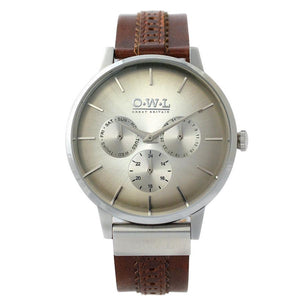 PEMBREY GENTLEMAN'S BROGUE LEATHER STRAP WATCH - OWL watches