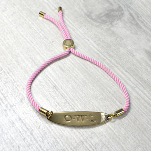 GLASTONBURY FRIENDSHIP BRACELETS GOLD AND PINK - OWL watches